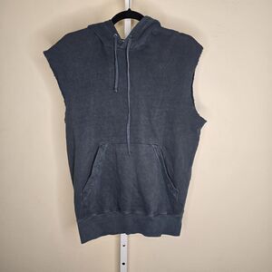 Juicy Couture Size M Gray Blue Sleeveless Hooded Pullover Sweatshirt